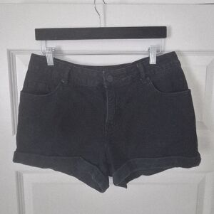 BDG Black High-Waist Denim Shorts - Women's